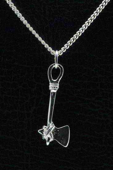 Zilveren Strijdbijl ketting hanger, Sieraden, Tassen en Uiterlijk, Kettinghangers, Verzenden
