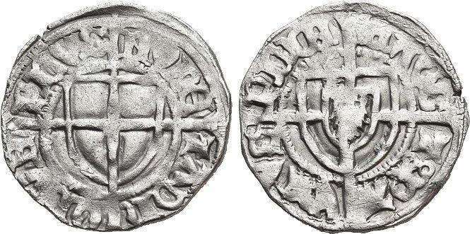 Schilling duitser Orden Paul von Rußdorf 1422-1441, Postzegels en Munten, Munten | Europa | Niet-Euromunten, Verzenden