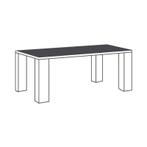 Eettafel-L Tegelen - eettafel, Huis en Inrichting, Tafels | Eettafels, Nieuw, Overige materialen