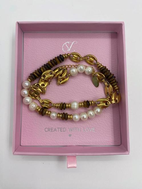 -40% Smashed Lemon  Smashed Lemon 64062 bruine kwartsen kral, Sieraden, Tassen en Uiterlijk, Kettingen, Nieuw, Verzenden