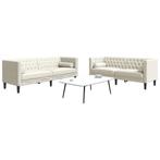 vidaXL 2-delige Loungeset Chesterfield met bolsters fluweel, Huis en Inrichting, Banken | Bankstellen, Verzenden, Nieuw, Vierpersoons of meer