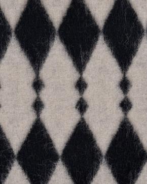 Wol/Polyester Wyber Zwart/Wit, Hobby en Vrije tijd, Stoffen en Lappen, Zwart, Nieuw