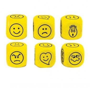 Grote Emoticon Dobbelsteen (4 cm) | Koplow Games -, Hobby en Vrije tijd, Gezelschapsspellen | Bordspellen, Nieuw, Verzenden