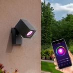 Smart LED Buiten Wandlamp New York Zwart IP44 HUE Compatible, Huis en Inrichting, Nieuw, Ophalen of Verzenden