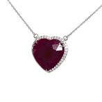 Zonder Minimumprijs - Ketting met hanger - 14 karaat Witgoud, Sieraden, Tassen en Uiterlijk, Antieke sieraden