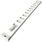 Aluminium afsluitbaar schuifrooster opbouw 750x30mm wit, Verzenden, Nieuw