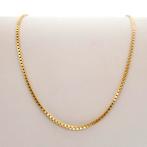 Gouden Venetiaanse schakel ketting | 46 cm, Sieraden, Tassen en Uiterlijk, Kettingen, Ophalen of Verzenden, Gebruikt, Overige kleuren