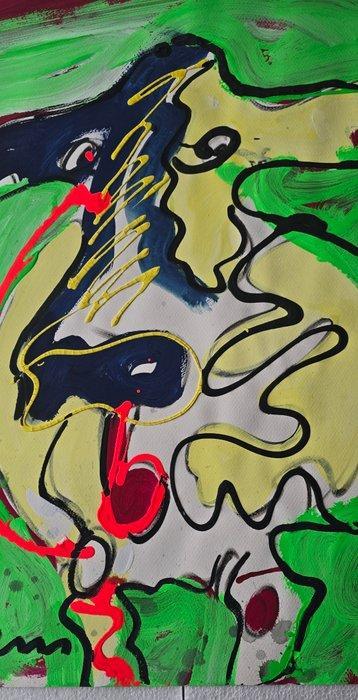 Peter Diem (1945) - Cow Green (Groot), Antiek en Kunst, Kunst | Schilderijen | Modern