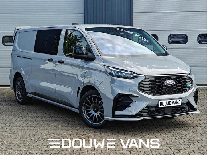 Ford Transit Custom 320 L2 Limited Dubbel Cabine AWD 4x4 2x, Auto's, Bestelauto's, Lease, Zwart, Automaat, Overige kleuren, Ford