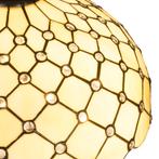 Tiffany tafellamp – Ruitpatroon & Glasjuweeltjes – Ø 40 × H, Verzenden, Nieuw