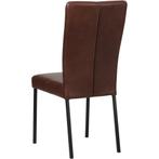 Leren eetkamerstoel Daily - Granada Cognac (donkercognac) -, Huis en Inrichting, Stoelen, Leren eetkamerstoel Daily - Granada Cognac (donkercognac) - Poten staal vierkant zwart past perfect in uw interieur als u woonstijl: Modern is.