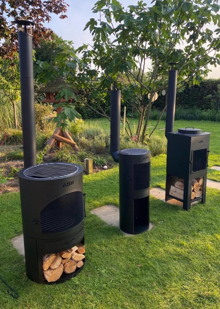 3-in-1 Buitenhaard met BBQ - Terrasverwarmer - Div soorten, Tuin en Terras, Buitenkeukens, Houtskool, Nieuw, Ophalen of Verzenden