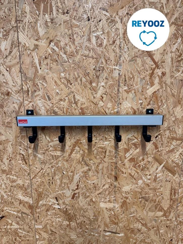 Van Esch kapstok - muur - zwart/alu - 5 haken, Zakelijke goederen, Kantoor en Winkelinrichting | Kantoormeubilair en Inrichting