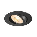 SLV NEW TRIA 68 rond Inbouw armatuur kantelbaar mat zwart, Huis en Inrichting, Lampen | Plafondlampen, Verzenden, Nieuw, Trendy verlichting