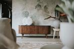 Tv dressoir in vintage stijl met marmer en hout (meer maten), Huis en Inrichting, Kasten | Dressoirs, 150 tot 200 cm, Nieuw, Ophalen of Verzenden