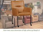 Leren eetkamerstoel Lucky - Vintage Cognac (cognac), Huis en Inrichting, Stoelen, Nieuw, Leer, Ophalen of Verzenden, Eén