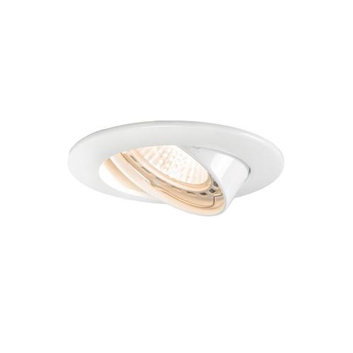 Moderne inbouwspot wit kantelbaar GU10 50mm - Edu, Huis en Inrichting, Lampen | Spots, Nieuw, Metaal of Aluminium