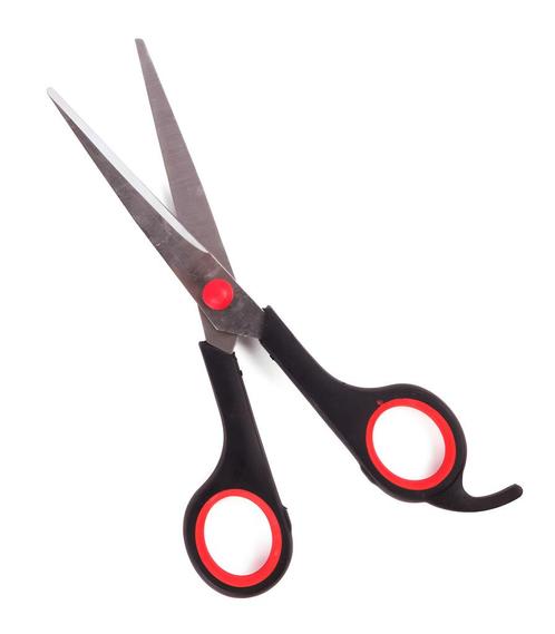 Eenvoudige kappersschaar (18 cm, rood en zwart), Doe-het-zelf en Verbouw, Gereedschap | Handgereedschap, Nieuw, Ophalen of Verzenden
