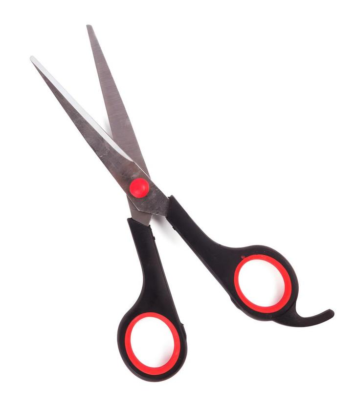 Eenvoudige kappersschaar (18 cm, rood en zwart), Doe-het-zelf en Verbouw, Gereedschap | Handgereedschap, Nieuw, Ophalen of Verzenden