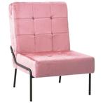 vidaXL Relaxstoel 65x79x87 cm fluweel roze, Huis en Inrichting, Stoelen, Verzenden, Nieuw