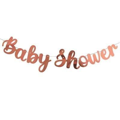Letterslinger Baby Shower Rosé goud (3,6m), Kinderen en Baby's, Kraamcadeaus en Geboorteborden, Nieuw, Ophalen of Verzenden