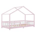 Kinderbed Treviolo met uitvalbeveiliging 90x200 cm roze en w, Verzenden, Nieuw