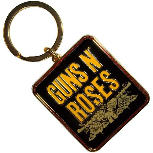Guns N Roses - Stacked Black Sleutelhanger off. merchandise, Verzamelen, Muziek, Artiesten en Beroemdheden, Gebruiksvoorwerp, Nieuw