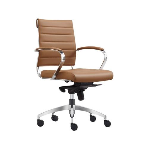 Bureaustoel Cádiz Cognac - 100% leder, Huis en Inrichting, Bureaus, Nieuw, Ophalen of Verzenden