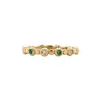 Gouden ring met smaragd en diamant 14 krt*nieuw, Sieraden, Tassen en Uiterlijk, Ringen, Verzenden, Zo goed als nieuw, Goud