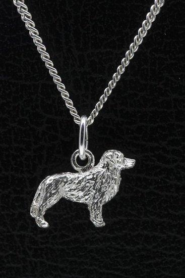 Zilveren Nova scotia duck tolling retriever ketting hange..., Sieraden, Tassen en Uiterlijk, Kettinghangers, Verzenden
