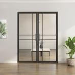 Dubbele stalen taatsdeur 6 Vlaks  Helder glas Luxe design, Minder dan 80 cm, Overige typen, Nieuw, Metaal