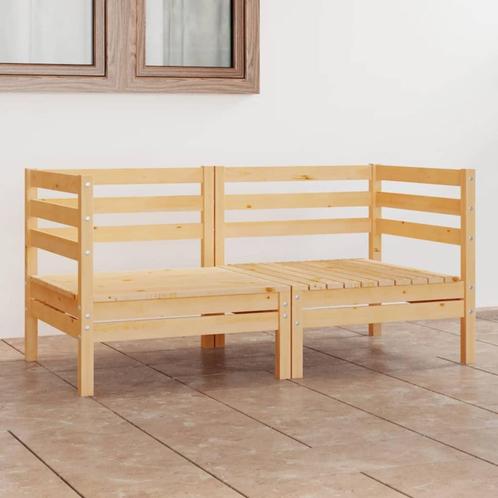 vidaXL Tuinbank 2-zits massief grenenhout, Tuin en Terras, Tuinsets en Loungesets, Nieuw, Verzenden