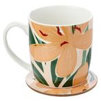 Beker Florens Heperantha Porselein met Onderzetter - Wit - 3, Huis en Inrichting, Keuken | Servies, Ophalen of Verzenden, Nieuw