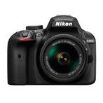 Nikon D3400 DSLR Zwart + AF-P 18-55mm - Tweedehands, Audio, Tv en Foto, Nieuw, Verzenden