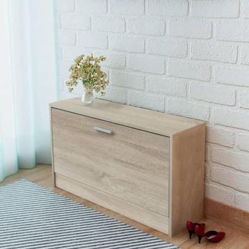 Schoenenbank eiken 80cm - Tweedekansje - OP = OP! beschikbaar voor biedingen