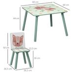 TRUUSK ZONEKIZ Kindertafel Met 2 Stoelen, Kinder Zitgroep Me, Verzenden, Nieuw