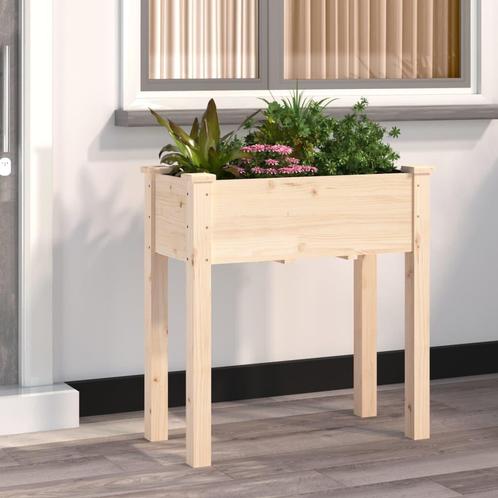 vidaXL Plantenbak met voering 71x37x76 cm massief vurenhout, Tuin en Terras, Bloembakken en Plantenbakken, 60 tot 100 cm, Nieuw