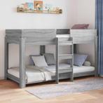 vidaXL Bunk Bed voor Kinderen Grijs Sonoma 100 x 200 cm, Verzenden, Nieuw, Grijs, Hout