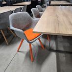 VEPA Felt kantoorstoel met oranje poten - grijs / oranje (al, Huis en Inrichting, Stoelen, Ophalen of Verzenden, Nieuw