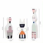 Set of 3 Wooden Dolls - Vitra  replica - No 7, 8 en9, Verzenden, Nieuw