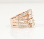 Statement ring - 14 karaat Roségoud - 3.02ct. tw. Diamant