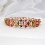 Zonder minimumprijs - Armband Verguld Toermalijn - Topaas -, Nieuw