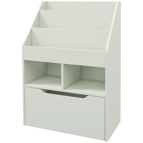 TRUUSK Kinder Boekenkast met Lade - 3 Opbergvakken - 2 Open, Kinderen en Baby's, Kinderkamer | Commodes en Kasten, Nieuw, Verzenden