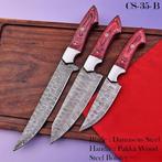 Keukenmes - Chefs knife - Pakka hout, gevouwen staal -