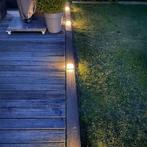 Solar grondspot Square Helder Wit met schemersensor 4 stuks, Tuin en Terras, Verzenden, Nieuw, Kunststof, Led