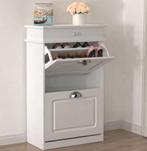 Smal Schoenenrek met 2 Klapdeuren – Witte Kast, Huis en Inrichting, Kasten | Schoenenkasten, Verzenden, Nieuw