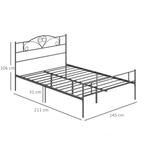 TRUUSK Bedframe van Metaal - Hoofdeinde - 300 kg Draagvermog, Verzenden, Nieuw