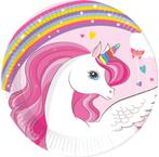 Unicorn Borden Roze 20cm 8st, Verzenden, Nieuw