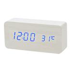 Houten Digitale LED Klok - Wekker Alarm  Snooze Temperatuur, Verzenden, Nieuw