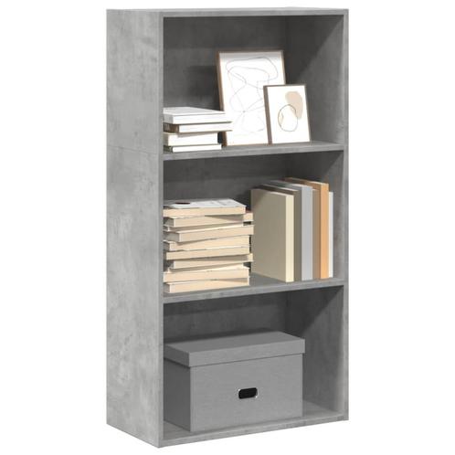 vidaXL Boekenkast 60x30x114 cm bewerkt hout betongrijs, Huis en Inrichting, Kasten | Boekenkasten, 50 tot 75 cm, Nieuw, Overige houtsoorten